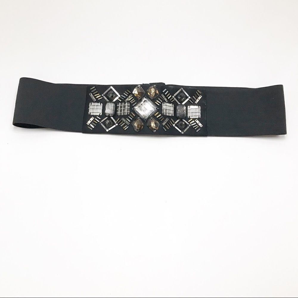 BCBGMAXAZRIA Vintage Y2K Jewel embellished waist belt.